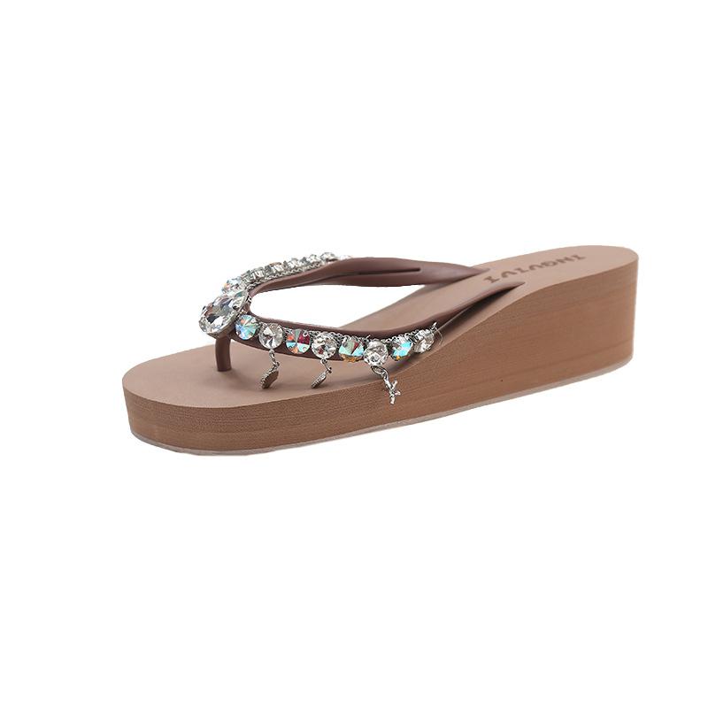 Women s Rhinestone Wedge Flip Flops 5cm High Heel Wine Red Crystal Thong Sandals Summer Platform Slippers Non-slip Beach Shoes Casual Slides 40
Women s Rhinestone Wedge Flip Flops 5cm High Heel Wine Red Crystal Thong Sandals Summer Platform Slippers Non-slip Beach Shoes Casual Slides 40