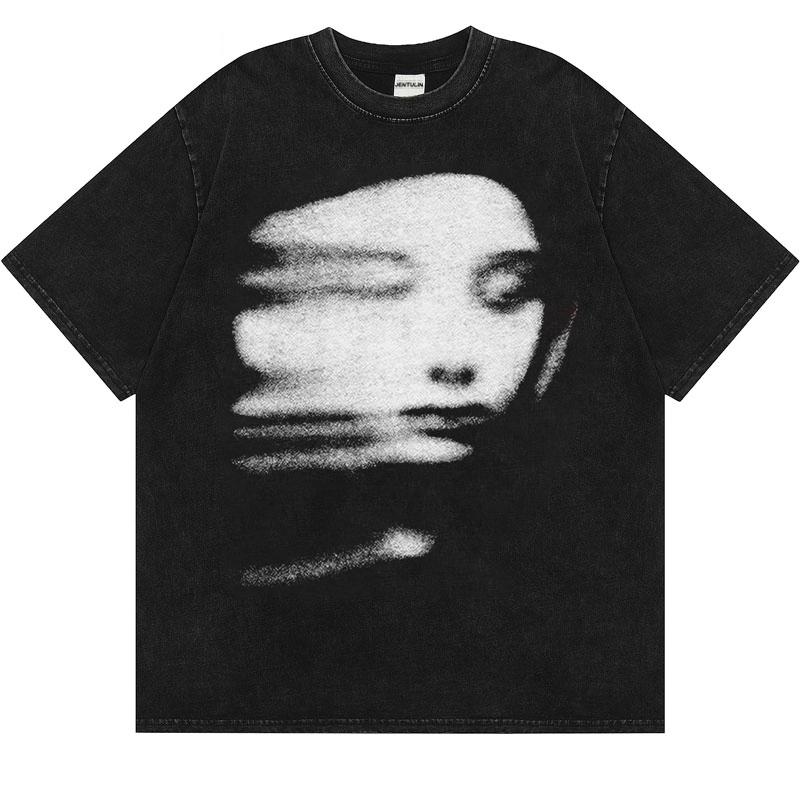Harajuku 2024 Summer Men Washed Tshirt Black Streetwear Red Face Graphic Clothes Print Short Sleeve Top Cotton Loose Hipster Y2K S
Harajuku 2024 Summer Men Washed Tshirt Black Streetwear Red Face Graphic Clothes Print Short Sleeve Top Cotton Loose Hipster Y2K S