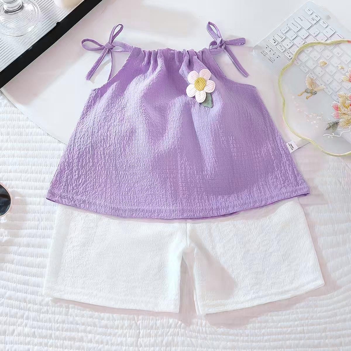 Girl Summer Floral Vest + Shorts Daily Wear Two-piece Set Kids Clothes Girls 80
Girl Summer Floral Vest + Shorts Daily Wear Two-piece Set Kids Clothes Girls 80