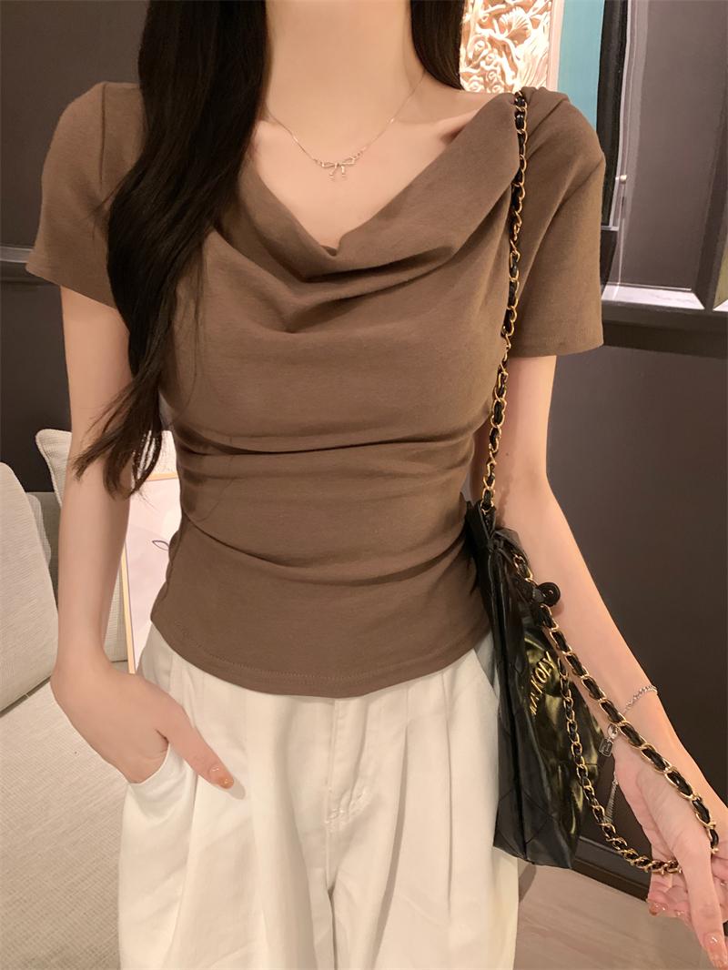 Pure Desire Sle с открытыми плечами и короткими рукавами, женская футболка с отложным воротником, новые летние женские облегающие топы Design Sense, белые шикарные топы XL кофейный
Pure Desire Sle с открытыми плечами и короткими рукавами, женская футболка с отложным воротником, новые летние женские облегающие топы Design Sense, белые шикарные топы XL кофейный