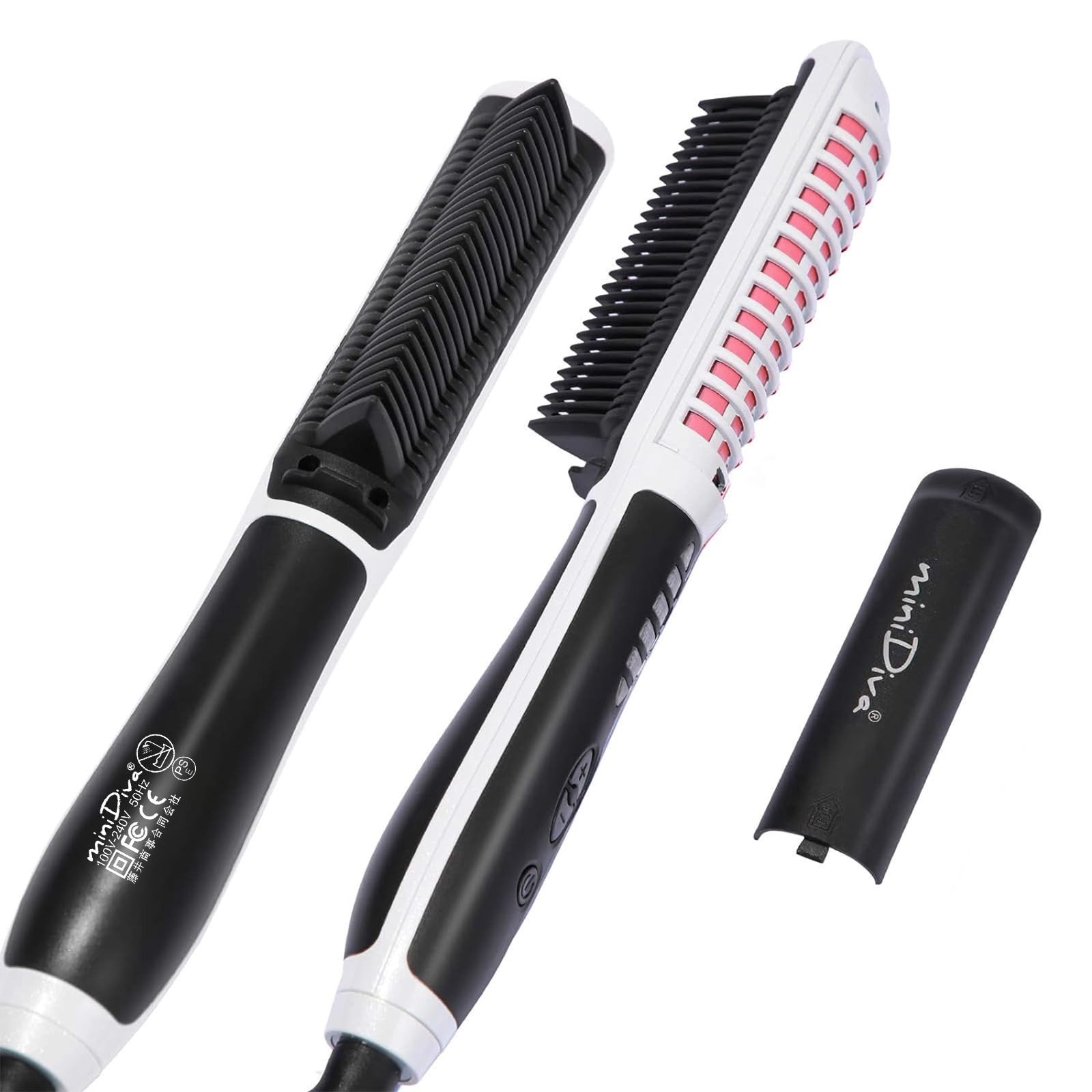 Minidiva Heat Brush Hair Straight Прямая щетка для укладки волос 6 температур в 5 прямых предотвращает автоматическое включение питания Белый утюжок, 2-сторонний утюжок и
Minidiva Heat Brush Hair Straight Прямая щетка для укладки волос 6 температур в 5 прямых предотвращает автоматическое включение питания Белый утюжок, 2-сторонний утюжок и