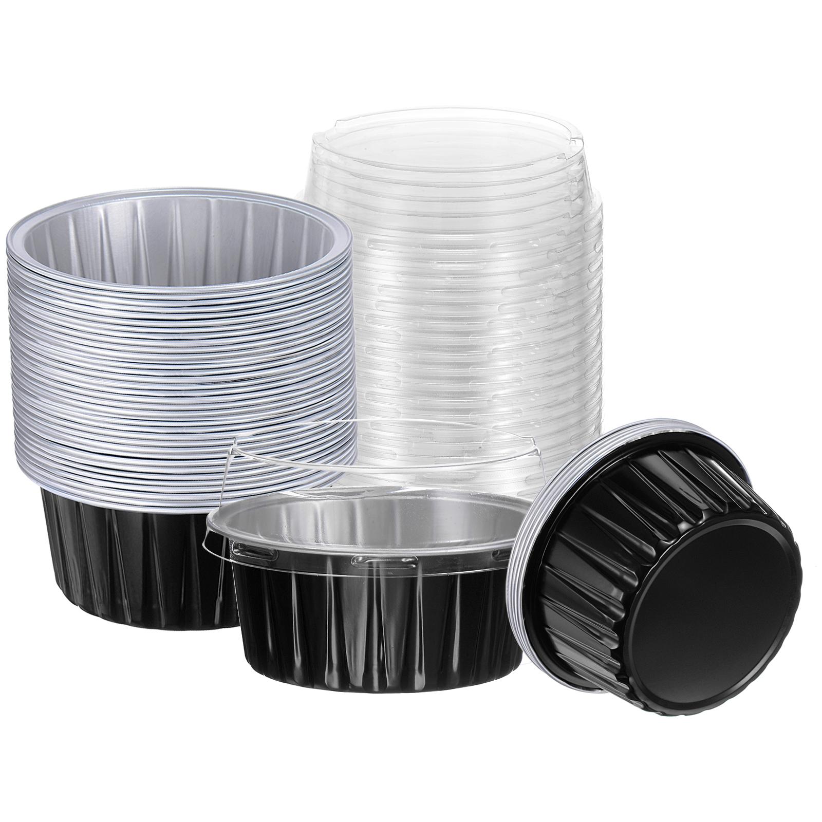 100Pcs Baking Cups with Lids Aluminum Foil Liners Mini Disposable Containers Cups holders Cases Boxes Pans for Dessert Wedding чорний
100Pcs Baking Cups with Lids Aluminum Foil Liners Mini Disposable Containers Cups holders Cases Boxes Pans for Dessert Wedding чорний