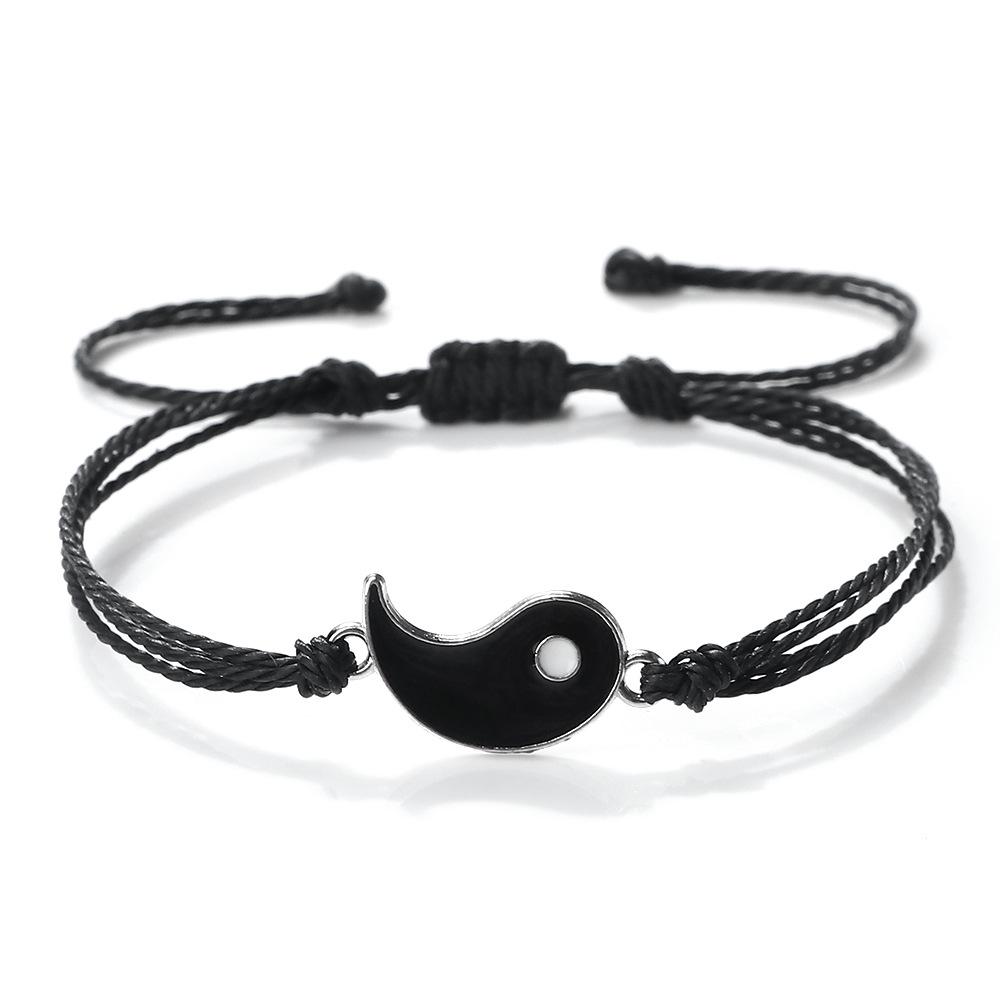Yin Yang Harmony Tai Chi Men & Women Handmade Black & White Bracelet Set White Cord
Yin Yang Harmony Tai Chi Men & Women Handmade Black & White Bracelet Set White Cord