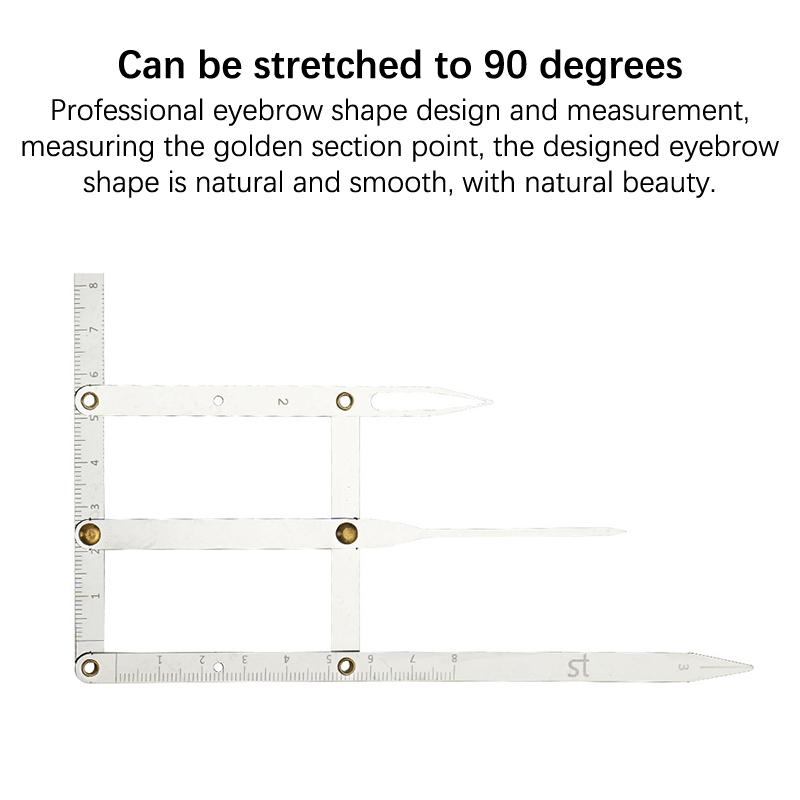 Stainless Steel Microblading Balance Positioning Equidistant Eyebrow Mapping Ruler Golden Ratio Ruler Measurement Tool 1 pcs
Stainless Steel Microblading Balance Positioning Equidistant Eyebrow Mapping Ruler Golden Ratio Ruler Measurement Tool 1 pcs