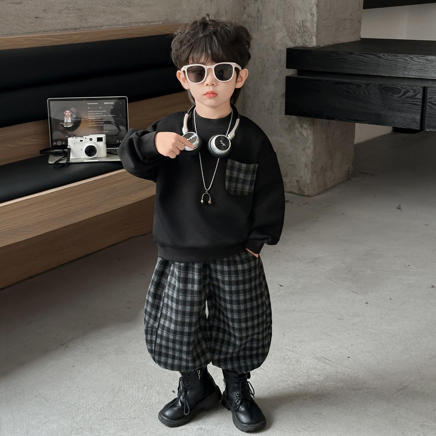 Boys Leopard Print Long Pants & Sweatshirt Set - 2025 Autumn Street Style Two-Piece 100 cm чорний
Boys Leopard Print Long Pants & Sweatshirt Set - 2025 Autumn Street Style Two-Piece 100 cm чорний