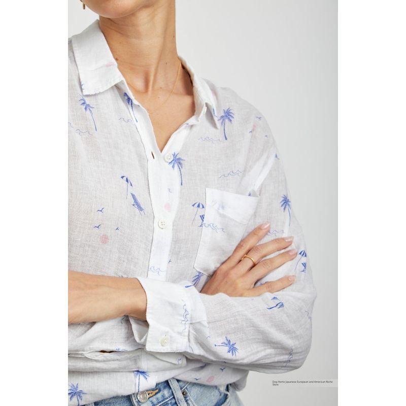 Export USA Original D R Home Shirts Linen Soft Versitile Simple Shirts Women Sun Protection Clothing Women White Blue Coconut Tree S
Export USA Original D R Home Shirts Linen Soft Versitile Simple Shirts Women Sun Protection Clothing Women White Blue Coconut Tree S