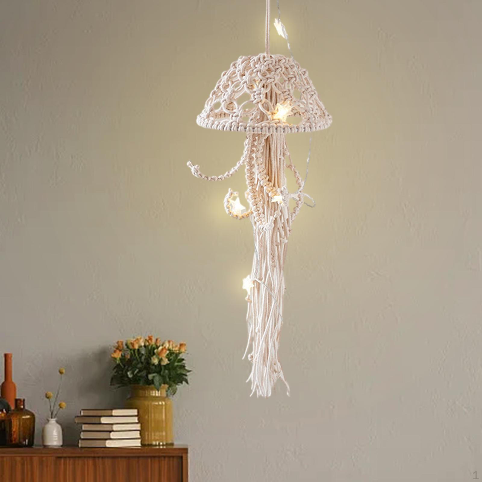 Nordic Jellyfish Shape Hanging Decor Wall Boho Tassels with Light String Handmade
Nordic Jellyfish Shape Hanging Decor Wall Boho Tassels with Light String Handmade