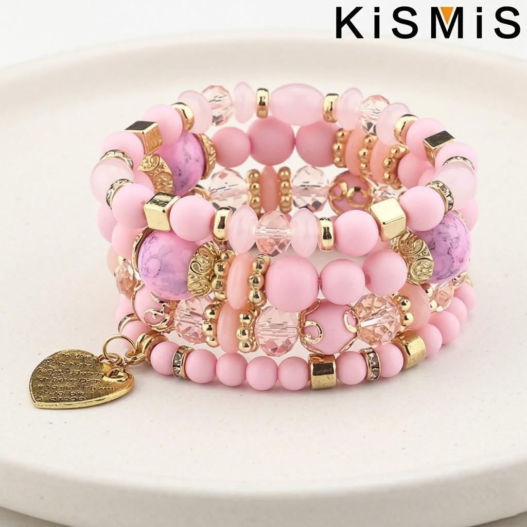Boho Crystal Beads Bracelets for Women with Heart and Letter Design Elastic Yoga Jewelry Gift Set 4Pcs Fashion Hand Bracelets рожевий
Boho Crystal Beads Bracelets for Women with Heart and Letter Design Elastic Yoga Jewelry Gift Set 4Pcs Fashion Hand Bracelets рожевий