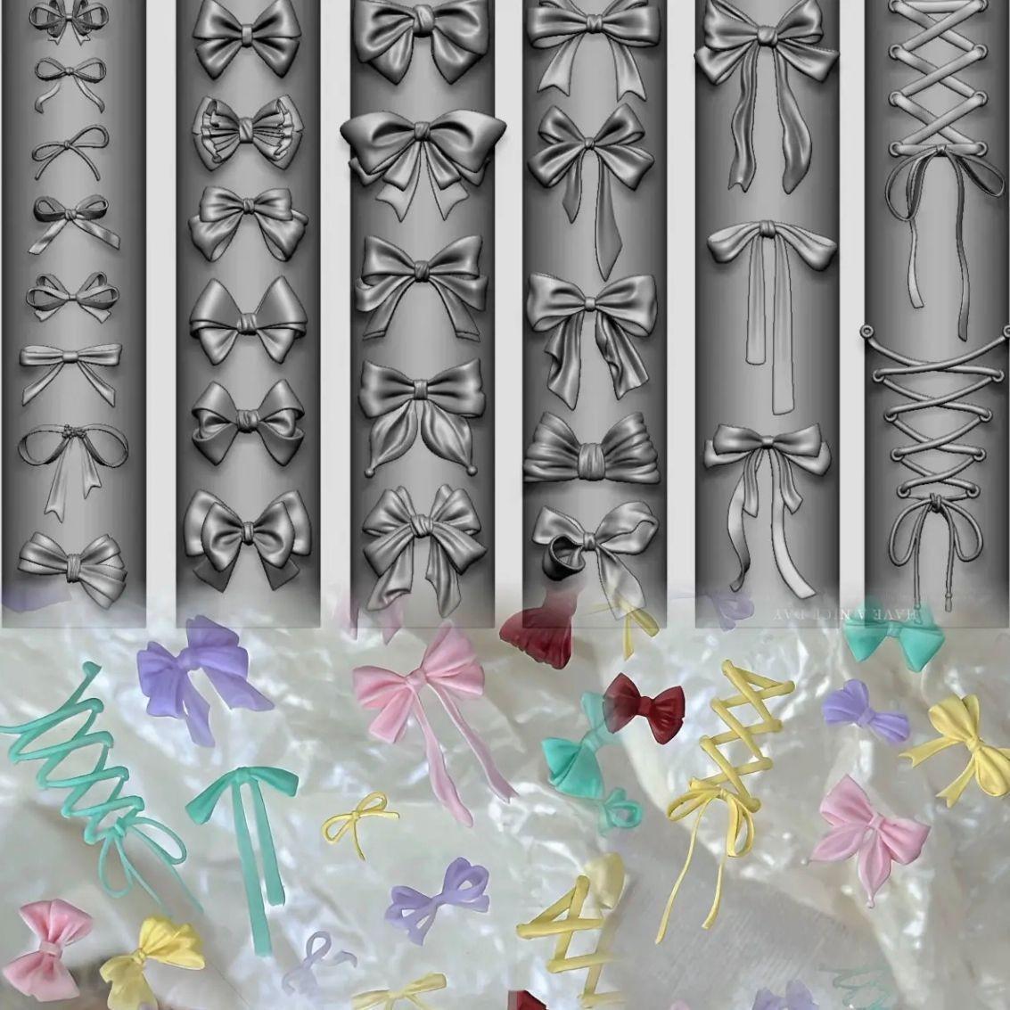 Colorful Bow Hair Accessories & Multi-Style Silicone Nail Art Molds
Colorful Bow Hair Accessories & Multi-Style Silicone Nail Art Molds
