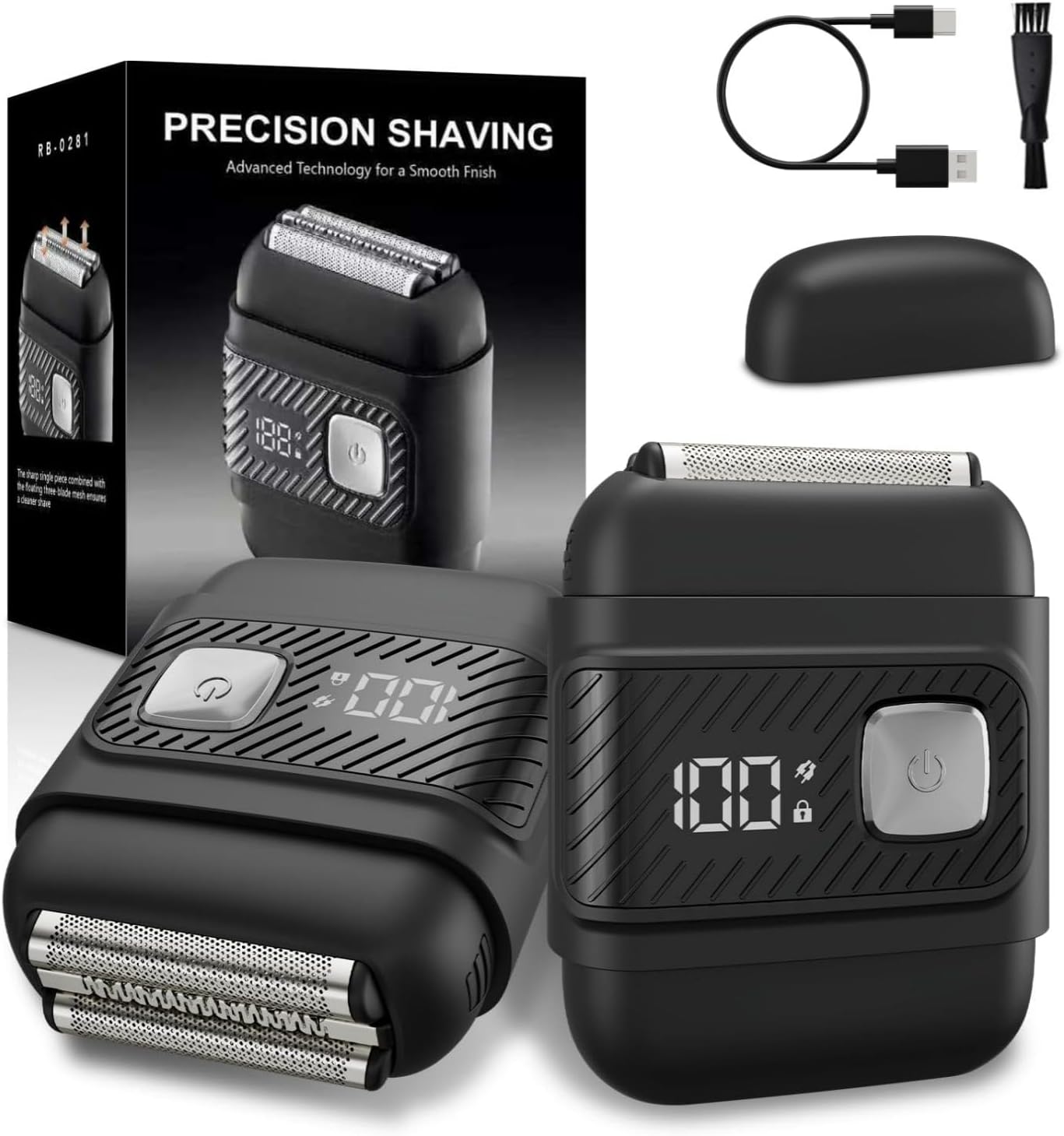 for Men, Cordless Electric Razor with 3 Floating Blades, Waterproof Foil Shaver for Face, LED Display USB- United States
for Men, Cordless Electric Razor with 3 Floating Blades, Waterproof Foil Shaver for Face, LED Display USB- United States
