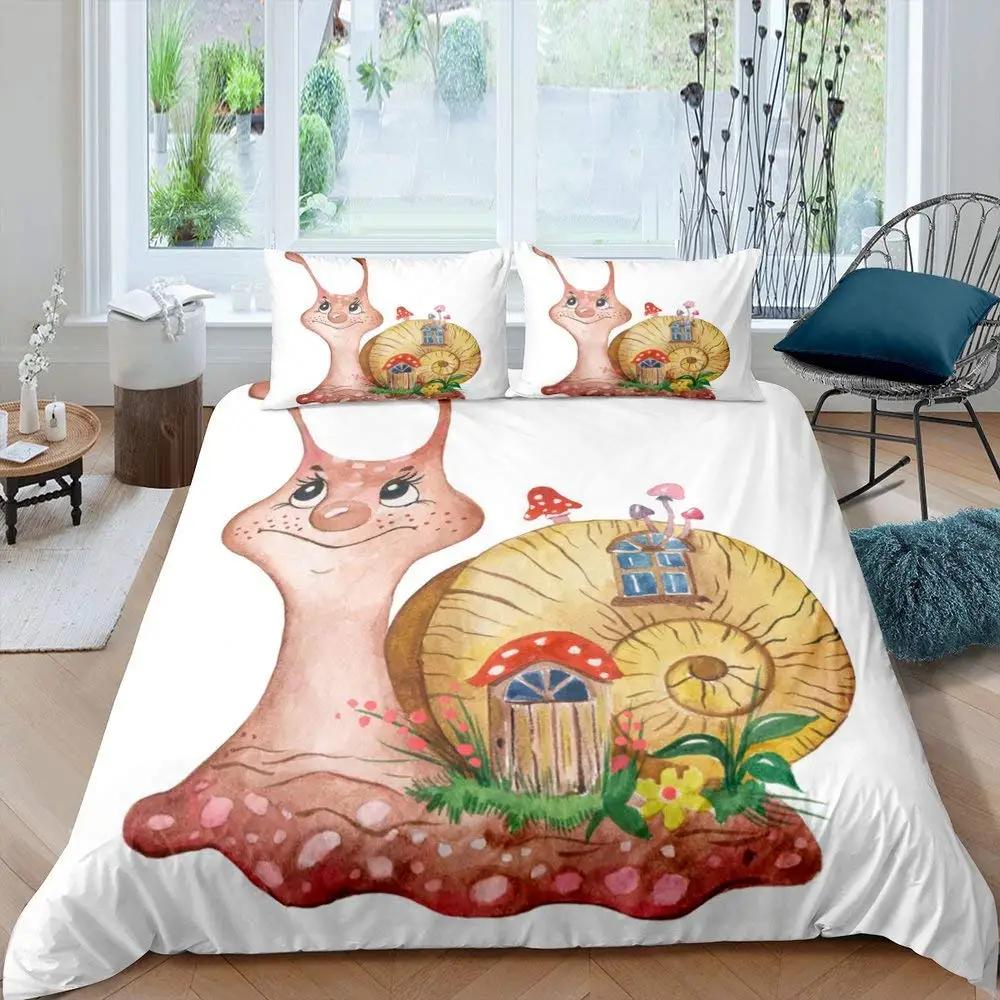 Colourful Snail Duvet Cover Set Cute Kawaii Animal Polyester Bedding Set Comforter Cover King Queen Size For Kids Boys Girls EU Single(135*200cm)3pcs
Colourful Snail Duvet Cover Set Cute Kawaii Animal Polyester Bedding Set Comforter Cover King Queen Size For Kids Boys Girls EU Single(135*200cm)3pcs