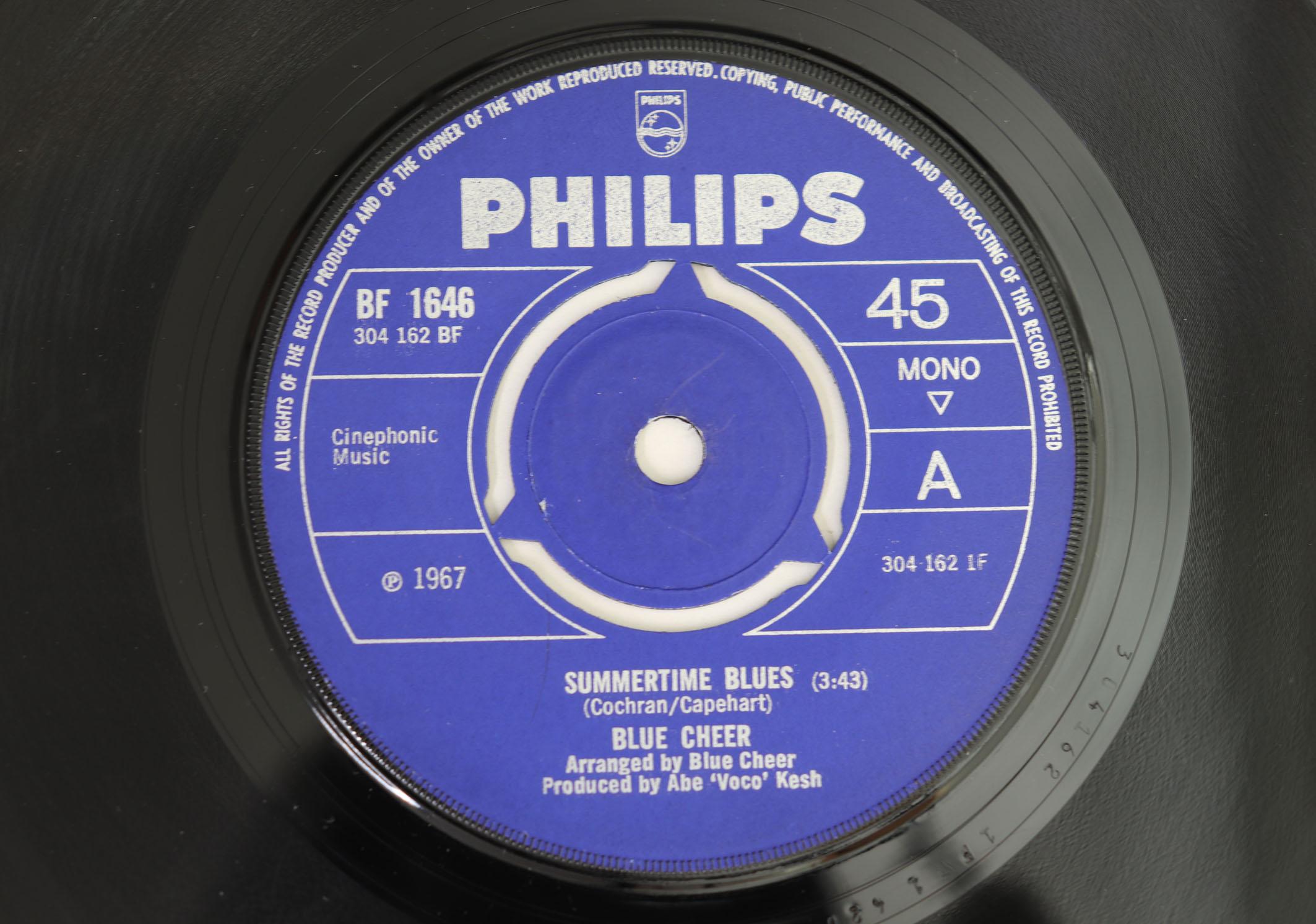 7inch Record BLUE CHEER Summertime Blues Out Of Focus BF1646 PHILIPS 1968 UK Metal Used
7inch Record BLUE CHEER Summertime Blues Out Of Focus BF1646 PHILIPS 1968 UK Metal Used