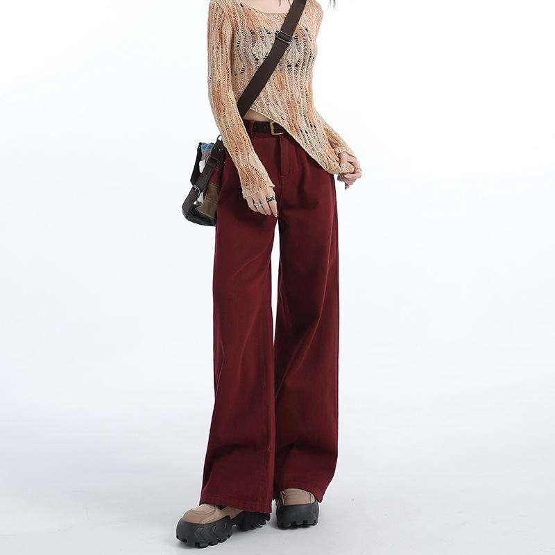 Ankola Women s Red Velvet Wide-Leg Jeans - Curved Fit, Loose Drape, Autumn/Winter 2024 S
Ankola Women s Red Velvet Wide-Leg Jeans - Curved Fit, Loose Drape, Autumn/Winter 2024 S