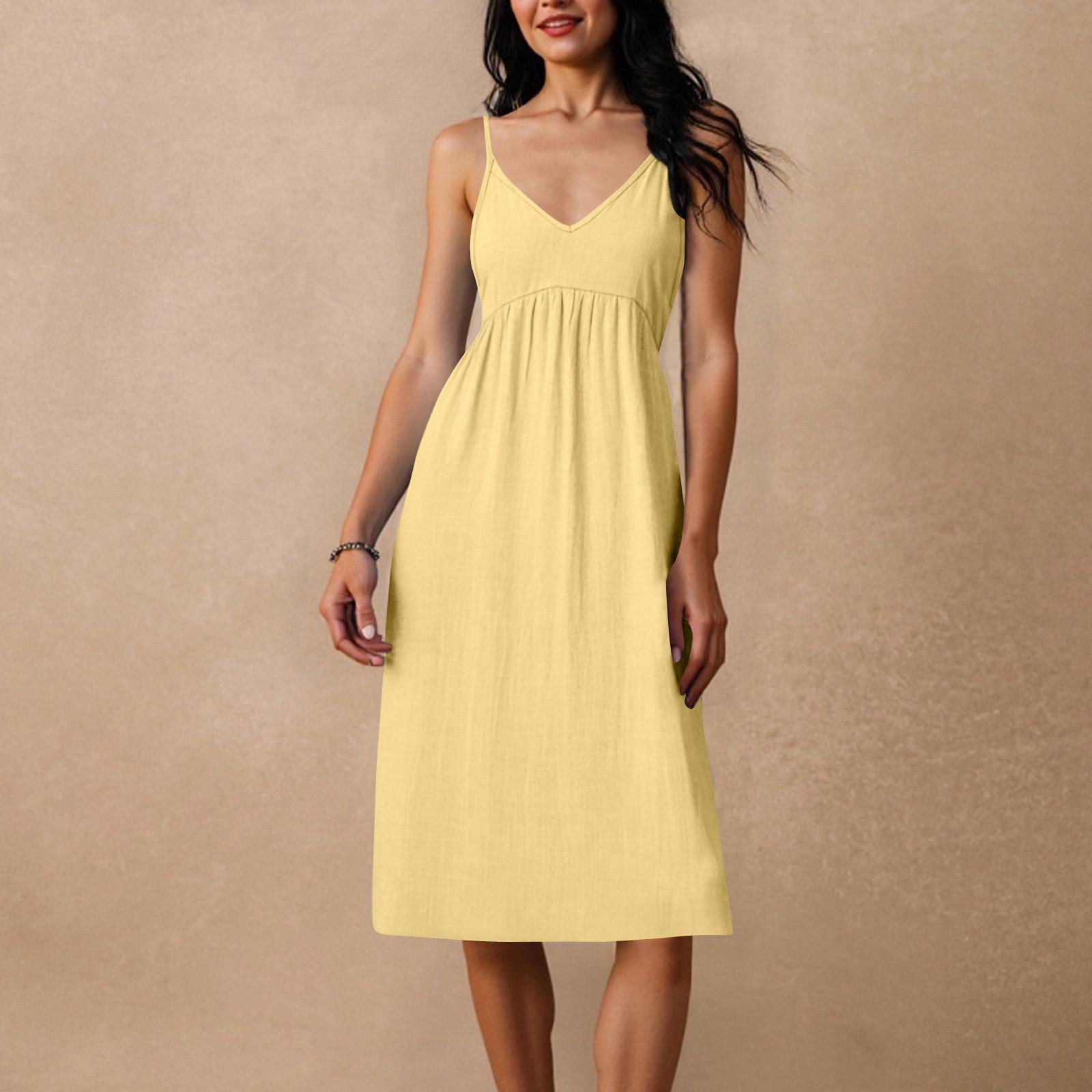 Женское свободное повседневное пляжное праздничное платье-сарафан на тонких бретельках с открытой спиной и бантом M жёлтый
Женское свободное повседневное пляжное праздничное платье-сарафан на тонких бретельках с открытой спиной и бантом M жёлтый