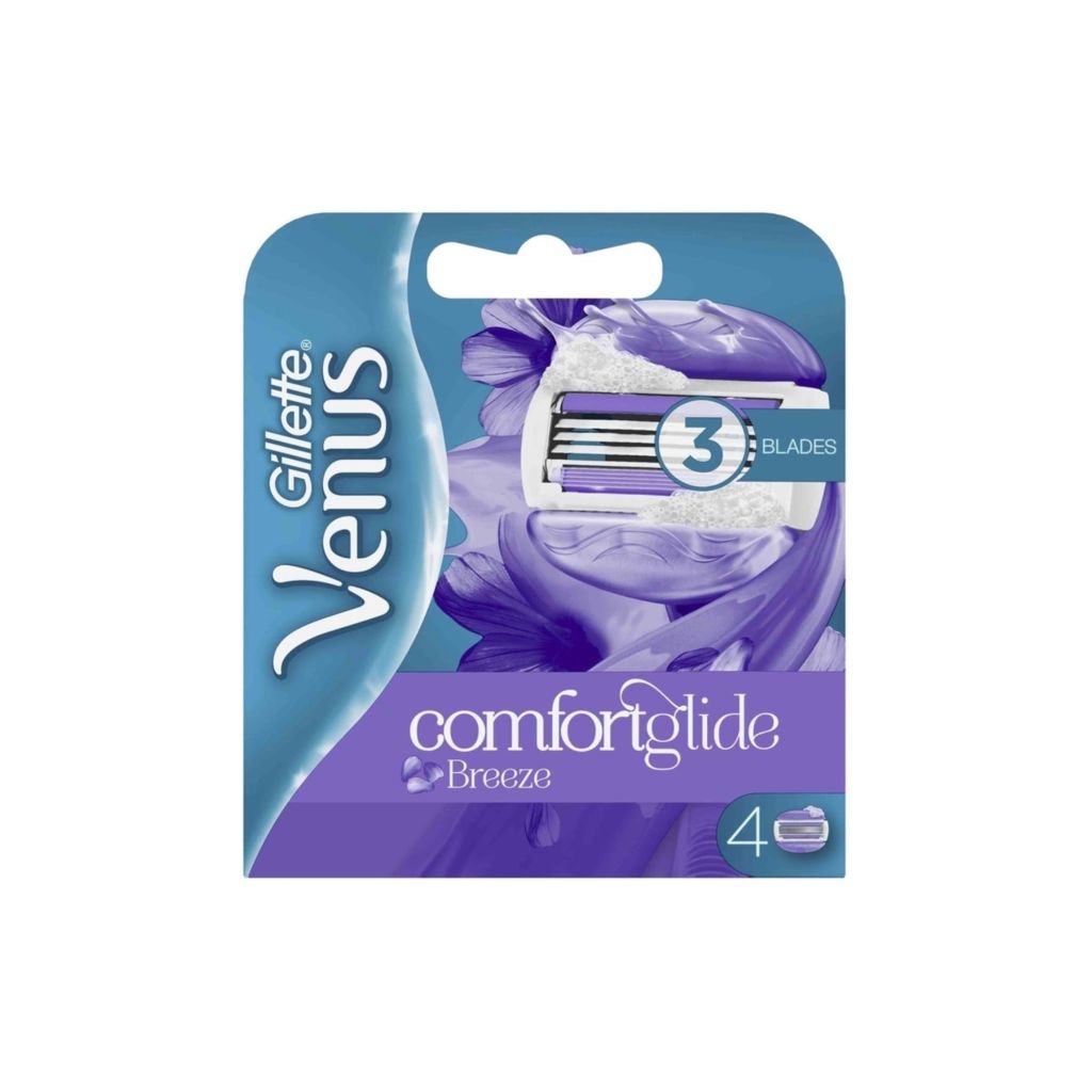 Набор из 4 запасных бритв Gillette Venus Breeze Comfortglide для женщин, новая упаковка 
Набор из 4 запасных бритв Gillette Venus Breeze Comfortglide для женщин, новая упаковка