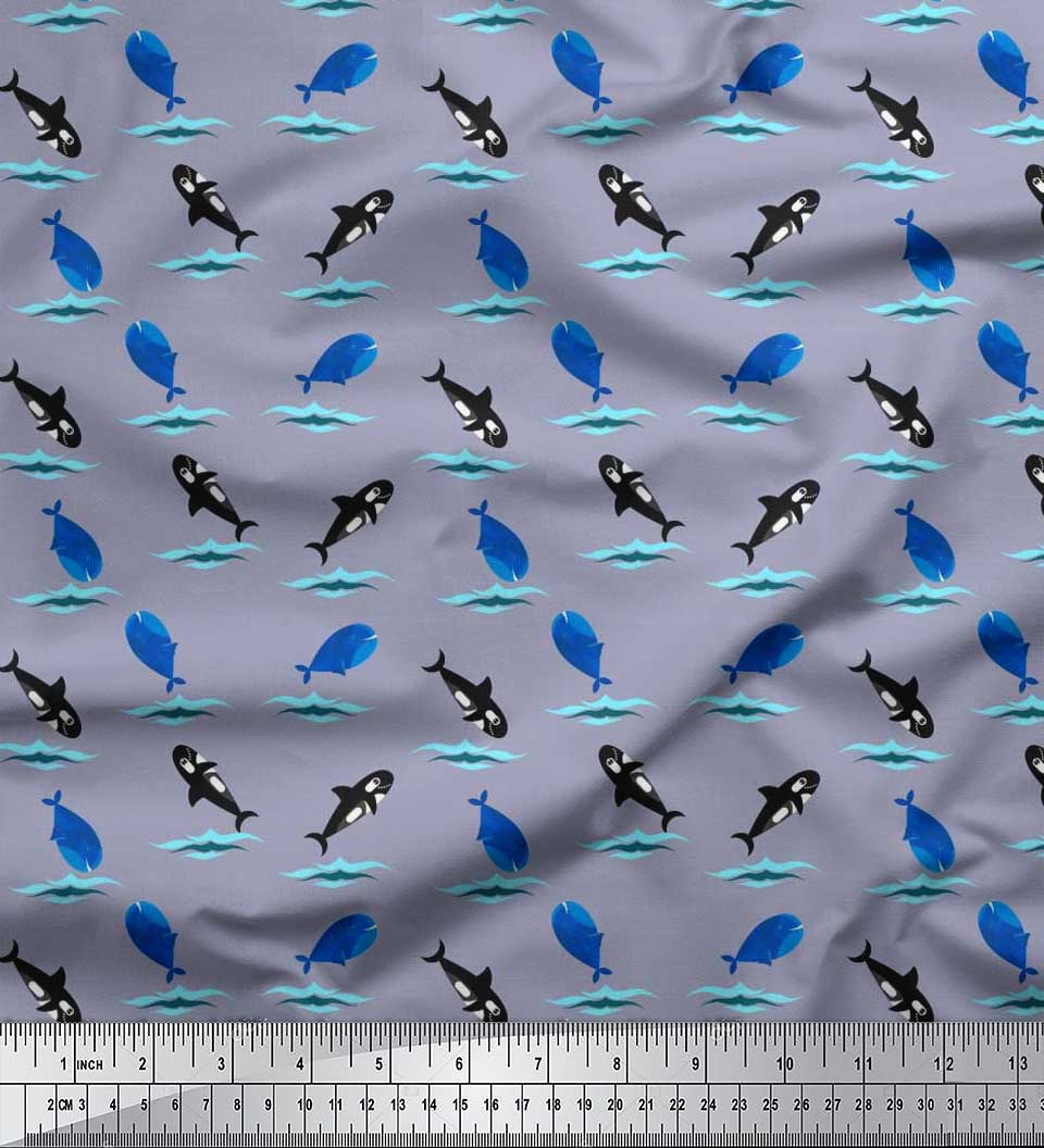 Soimoi Japan Crepe Satin Fabric Waves, Whale & Dolphin Ocean Decor Ткань с принтом метр 42 дюйма 42 Inch Wide - Poly Crepe серый
Soimoi Japan Crepe Satin Fabric Waves, Whale & Dolphin Ocean Decor Ткань с принтом метр 42 дюйма 42 Inch Wide - Poly Crepe серый