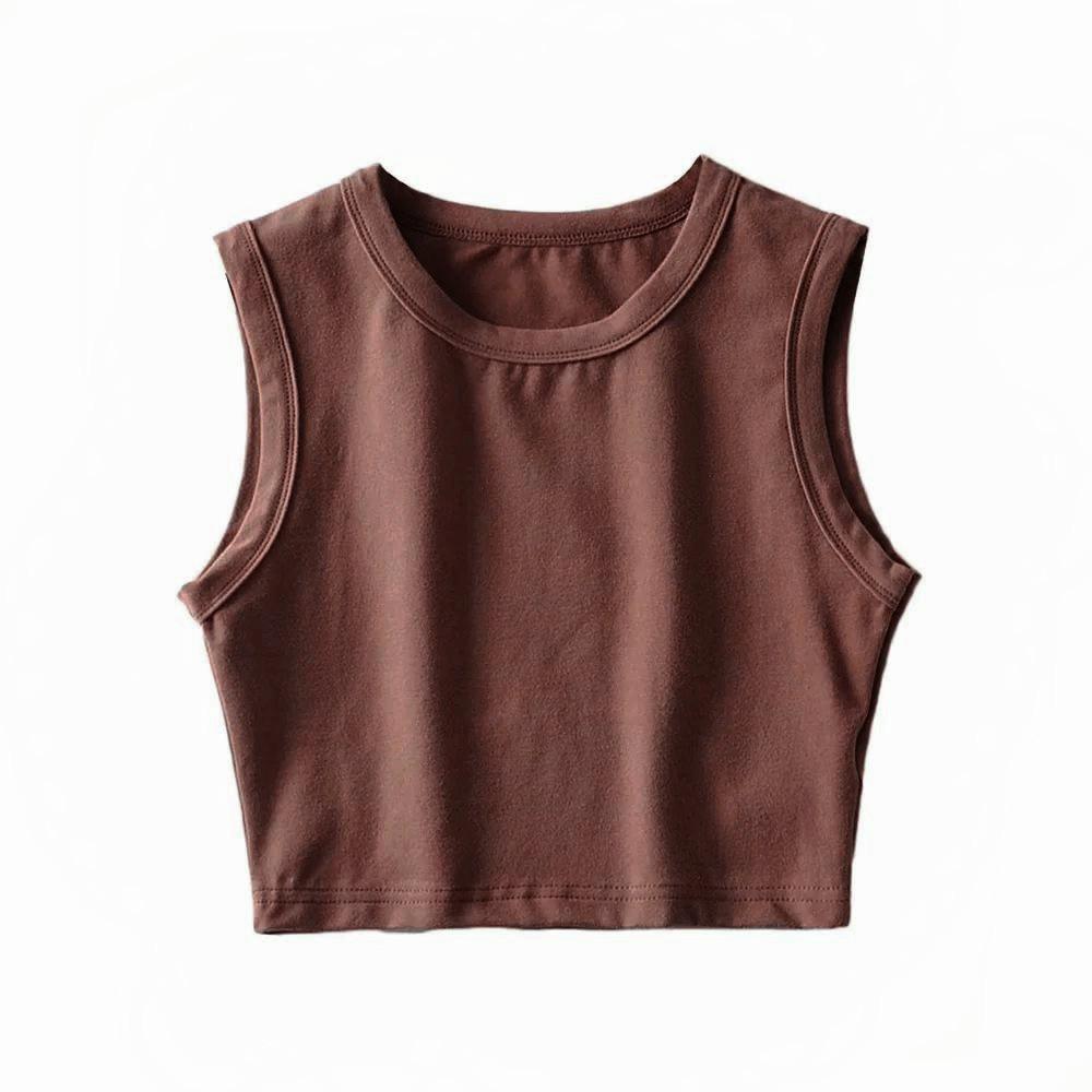 Women s Slim Fit Ultra-Short Sleeveless Fitness Top Medium коричневый
Women s Slim Fit Ultra-Short Sleeveless Fitness Top Medium коричневый