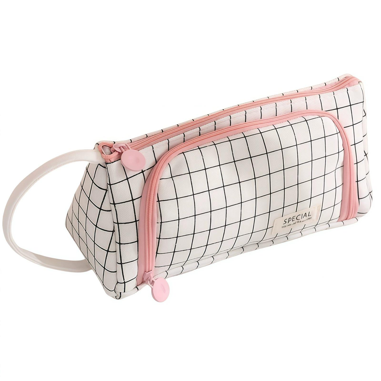 Large Capacity Canvas Pencil Case Three Layer Portable Pen Bag Simple Design Multi Compartment Stationery Organizer with Handle for School Office One Size
Large Capacity Canvas Pencil Case Three Layer Portable Pen Bag Simple Design Multi Compartment Stationery Organizer with Handle for School Office One Size