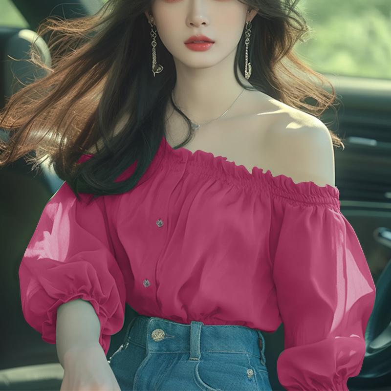 VONDA Summer Women Ruffled Off Shoulder Puff Short Sleeve Solid Color Thin Blouses 5XL темно-розовый
VONDA Summer Women Ruffled Off Shoulder Puff Short Sleeve Solid Color Thin Blouses 5XL темно-розовый