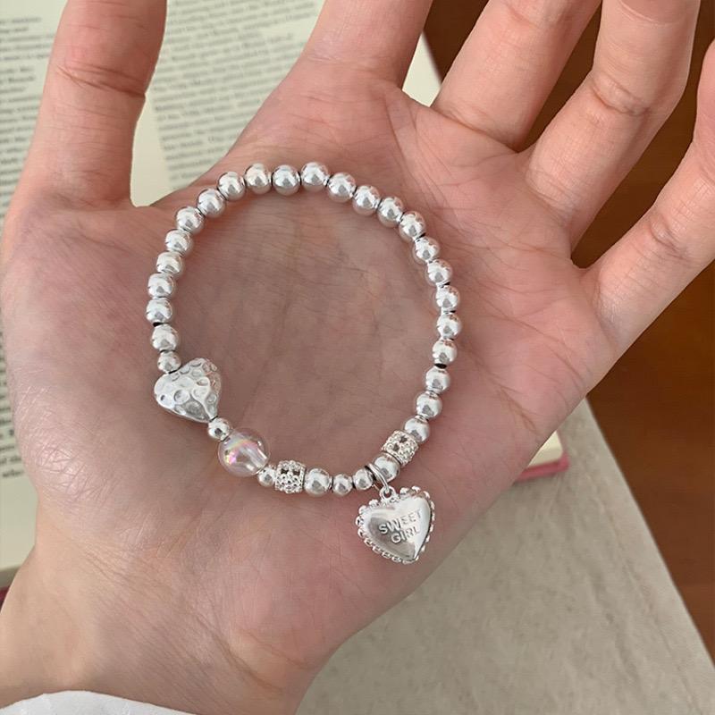 BFCLUB S925 Sterling Silver Bracelets for Women Retro Cute Heart Accessories Trend Vintage Simple Pendant Party Jelwery
BFCLUB S925 Sterling Silver Bracelets for Women Retro Cute Heart Accessories Trend Vintage Simple Pendant Party Jelwery