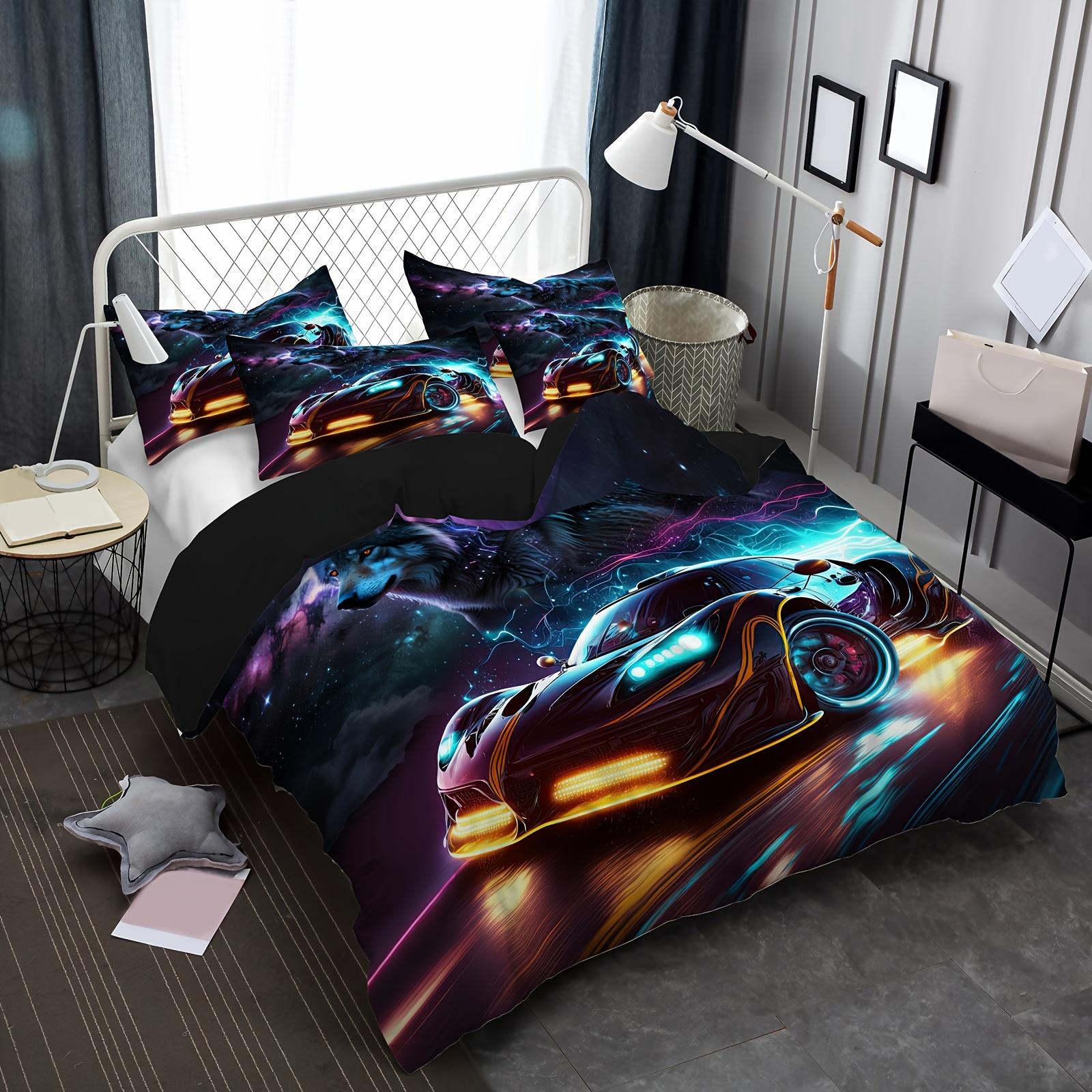 Cool Sports Car Wolf Pattern Duvet Cover Set, Washable Polyester Duvet Cover, Soft And Comfortable for Bedroom And Guest Room. Duvet Cover Set&EU Single(135x200cm)
Cool Sports Car Wolf Pattern Duvet Cover Set, Washable Polyester Duvet Cover, Soft And Comfortable for Bedroom And Guest Room. Duvet Cover Set&EU Single(135x200cm)
