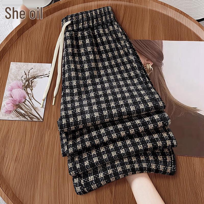 Women s Drawstring Elastic Waist Plaid Casual Pants M
Women s Drawstring Elastic Waist Plaid Casual Pants M