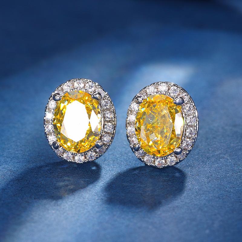 Jewelry High Carbon Diamond Ice Flower Cut Copper Egg-Shaped Niche Stud Earrings Main Stone 7 * 9
Jewelry High Carbon Diamond Ice Flower Cut Copper Egg-Shaped Niche Stud Earrings Main Stone 7 * 9