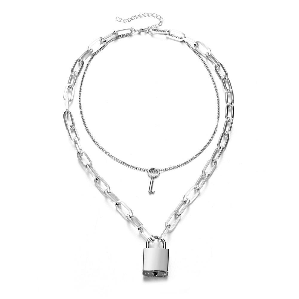 Layer Modern Dual Necklace With Sleek Lock Design Perfect For Stylish Women срібний
Layer Modern Dual Necklace With Sleek Lock Design Perfect For Stylish Women срібний