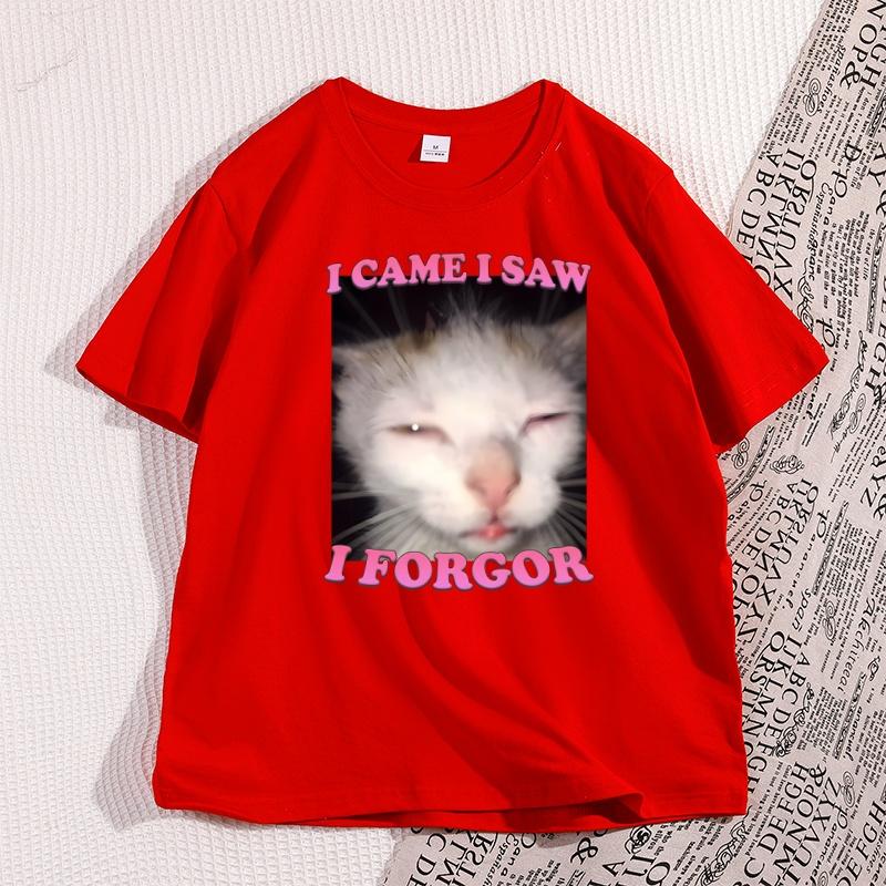 I Came I Saw I Forgor Funny Cat Casual Graphci Tees Short Sleeve High Quality T Shirts for Unisex Cotton Meme Tshirts Streetwear S
I Came I Saw I Forgor Funny Cat Casual Graphci Tees Short Sleeve High Quality T Shirts for Unisex Cotton Meme Tshirts Streetwear S