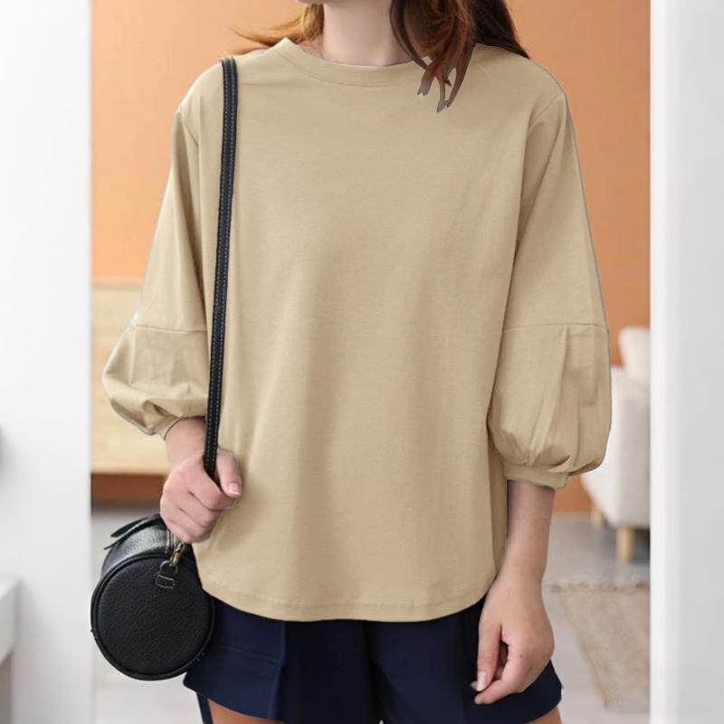 ZANZEA Женские повседневные футболки с круглым вырезом, однотонные, свободного кроя, с рукавом 3/4 5XL абрикосовый
ZANZEA Женские повседневные футболки с круглым вырезом, однотонные, свободного кроя, с рукавом 3/4 5XL абрикосовый