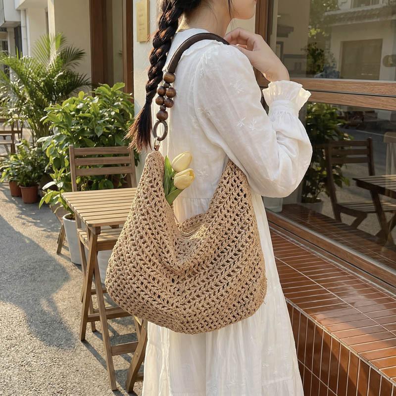 Large capacity hollow knitted bag women s spring new shoulder woven bag seaside beach tote bag хакі
Large capacity hollow knitted bag women s spring new shoulder woven bag seaside beach tote bag хакі