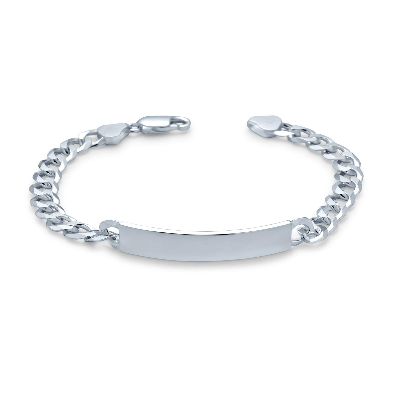 Personalized Bar Nameplate Identification ID Bracelet 6mm Diamond Cut Miami Cuban Curve Link Chain Link 200 925 sterling silver 7 inch customizable
Personalized Bar Nameplate Identification ID Bracelet 6mm Diamond Cut Miami Cuban Curve Link Chain Link 200 925 sterling silver 7 inch customizable