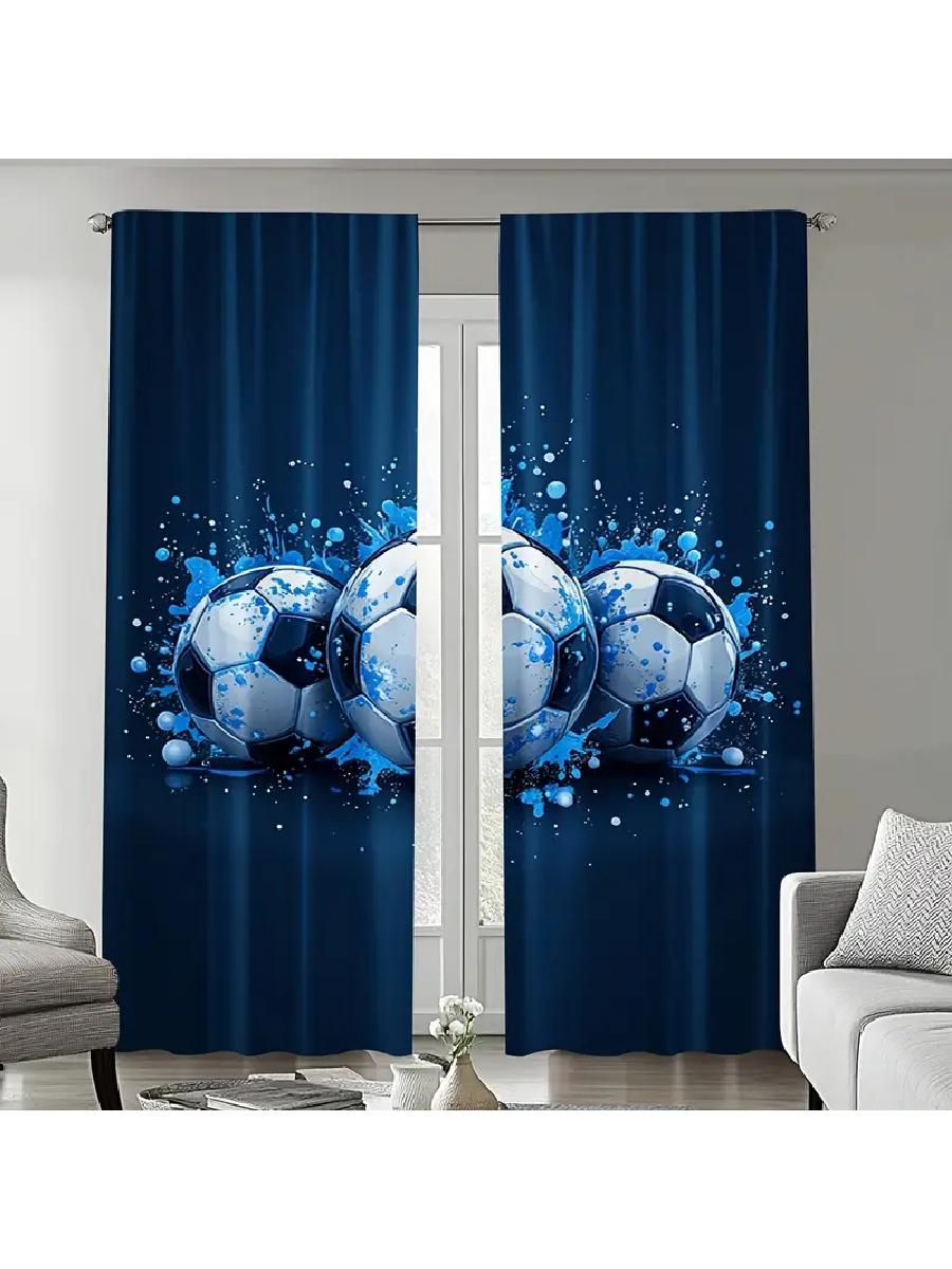 2pcs Dynamic Soccer Ball Printed Curtains, Designed for Light Filtering, Quality Material, Ideal for Sports Enthusiast Home Wind 24x59in(60x150CM)x2&Rod Pocket
2pcs Dynamic Soccer Ball Printed Curtains, Designed for Light Filtering, Quality Material, Ideal for Sports Enthusiast Home Wind 24x59in(60x150CM)x2&Rod Pocket
