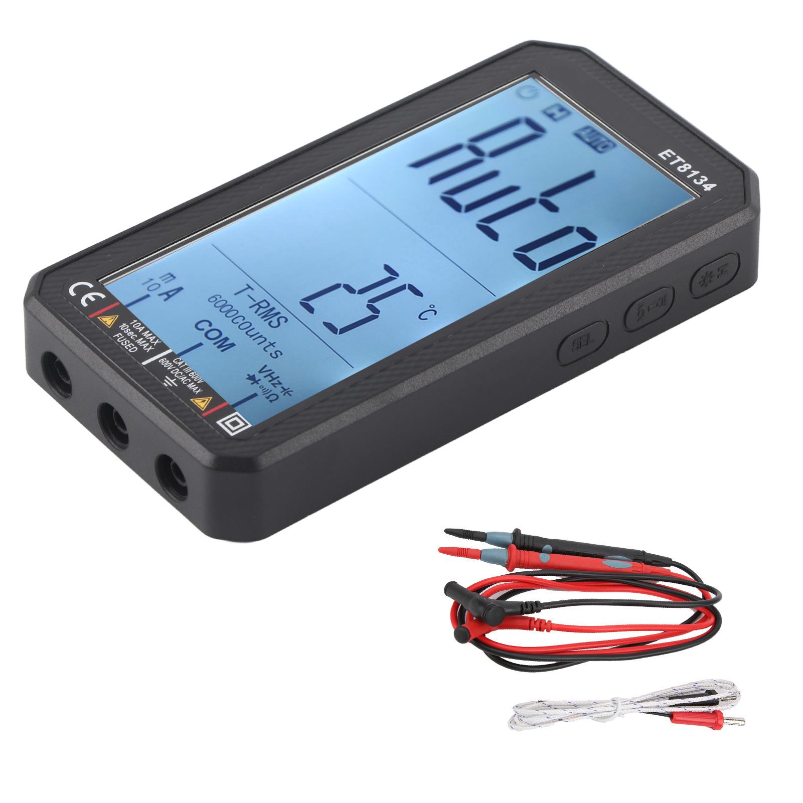 ET8134 Multi Function Multimeter LCD Automatic Multimeter with Alarm Function 10A 600V
ET8134 Multi Function Multimeter LCD Automatic Multimeter with Alarm Function 10A 600V