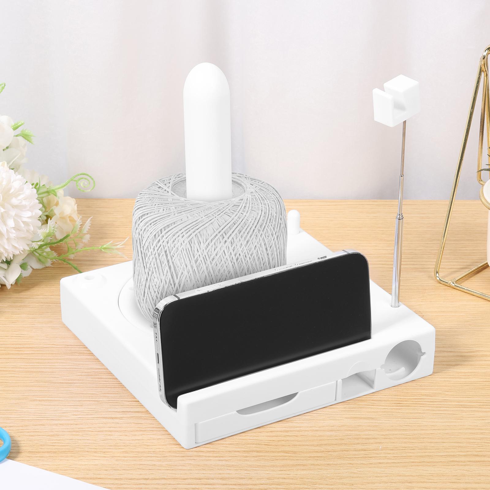Yarn Spool Organizer Box with Phone Stand Detachable Crochet Caddy Yarn Spinner Holder for Knitting Lover and Beginner
Yarn Spool Organizer Box with Phone Stand Detachable Crochet Caddy Yarn Spinner Holder for Knitting Lover and Beginner