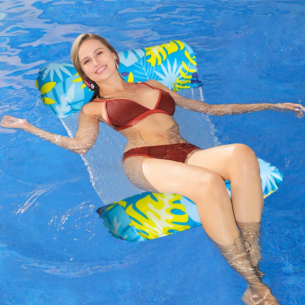 Foldable Inflatable Floating Lounge Chair with Backrest and Net Two-tube Monstera Hammock Cyan
Foldable Inflatable Floating Lounge Chair with Backrest and Net Two-tube Monstera Hammock Cyan