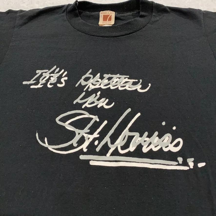 vintage 80s IT S BETTER IN ST. LOUIS MISSOURI T-Shirt XS single stitch XL
vintage 80s IT S BETTER IN ST. LOUIS MISSOURI T-Shirt XS single stitch XL