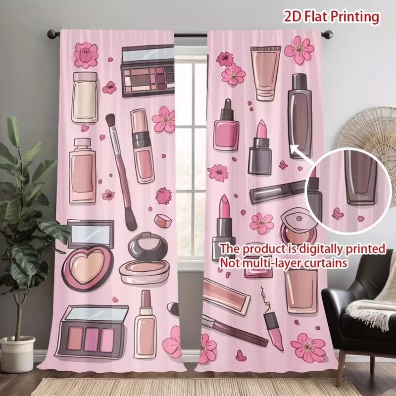 2 Pcs Cartoon cosmetics print curtains,suitable for bedroom,living room kitchen decoration,home decoration,window decoration 14Wx39L(35x100CM)x2&Rod Pocket
2 Pcs Cartoon cosmetics print curtains,suitable for bedroom,living room kitchen decoration,home decoration,window decoration 14Wx39L(35x100CM)x2&Rod Pocket