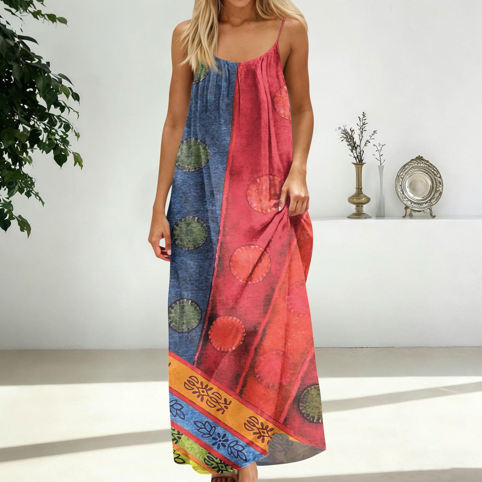 Women s Fashion Backless Spaghetti Strap Casual Loose-Fit Vintage Print Dress XL Кіновар
Women s Fashion Backless Spaghetti Strap Casual Loose-Fit Vintage Print Dress XL Кіновар