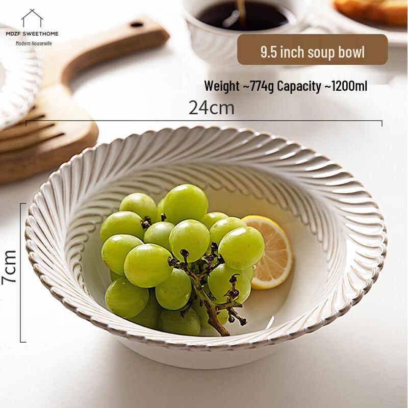 OLOEY 9.5-inch Japanese Retro Ceramic Soup Bowl
OLOEY 9.5-inch Japanese Retro Ceramic Soup Bowl