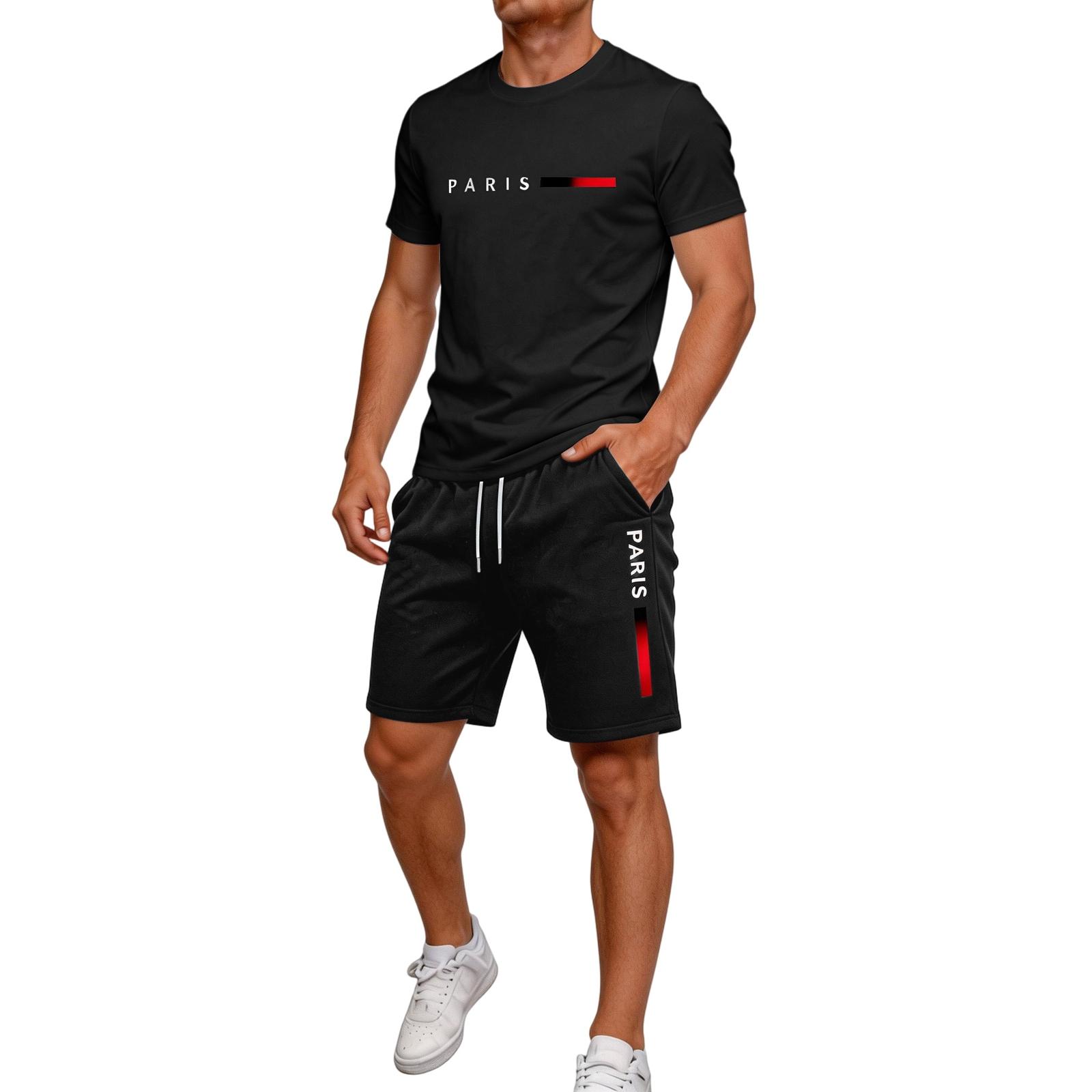 Men s Summer Comfortable Sports Outfit - Round-neck Short-sleeved Short Pants For Casual Home Wear L чёрный
Men s Summer Comfortable Sports Outfit - Round-neck Short-sleeved Short Pants For Casual Home Wear L чёрный