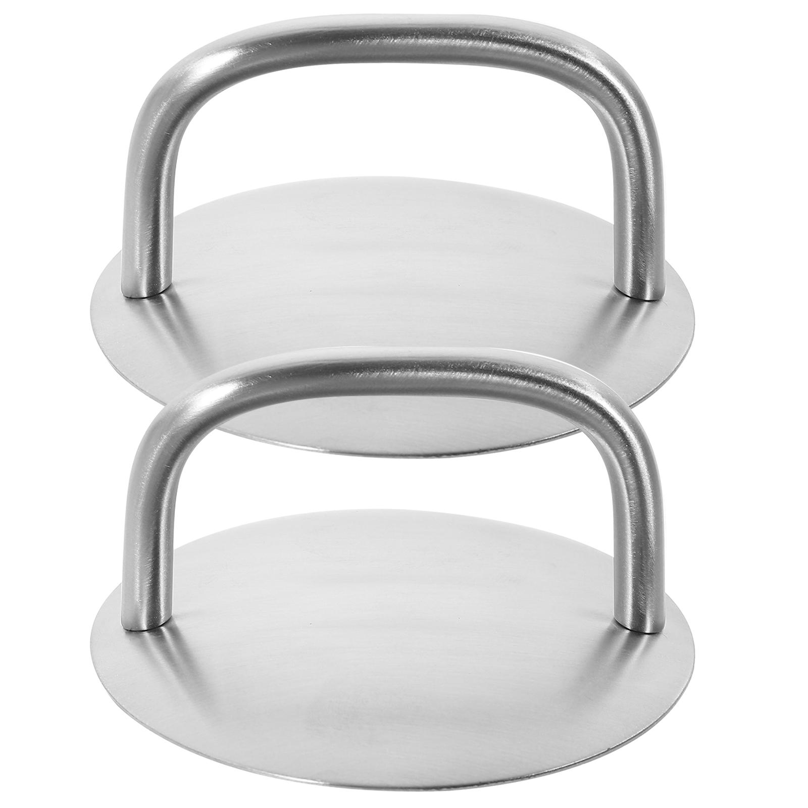 2 шт. Плоская крышка с ручкой для кастрюли, маленькие ручки, прочные ручки из нержавеющей стали для крышки чайника серебряный