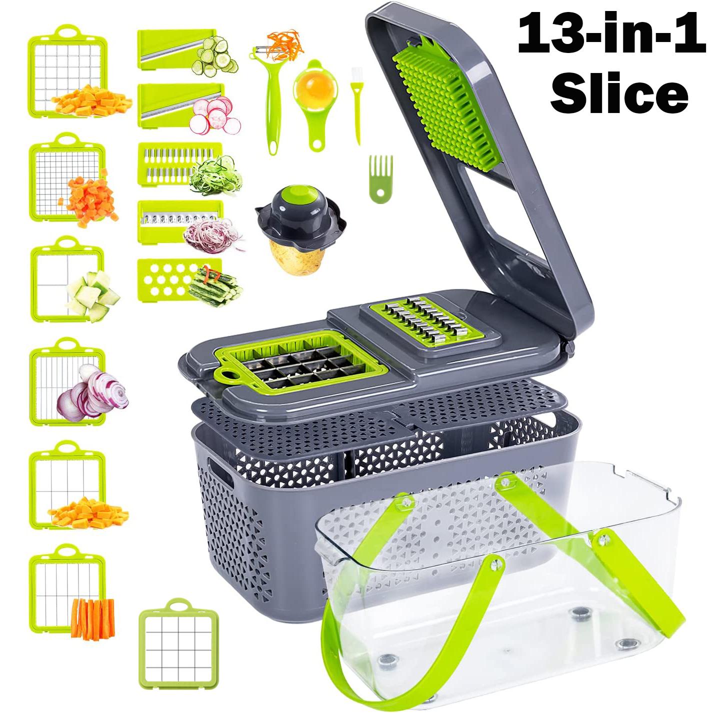 Новые кухонные аксессуары для резки овощей Mandoline Slicer Fruit Cutter Картофелечистка Морковь Сыр Терка для салата Портативная коробка
Новые кухонные аксессуары для резки овощей Mandoline Slicer Fruit Cutter Картофелечистка Морковь Сыр Терка для салата Портативная коробка