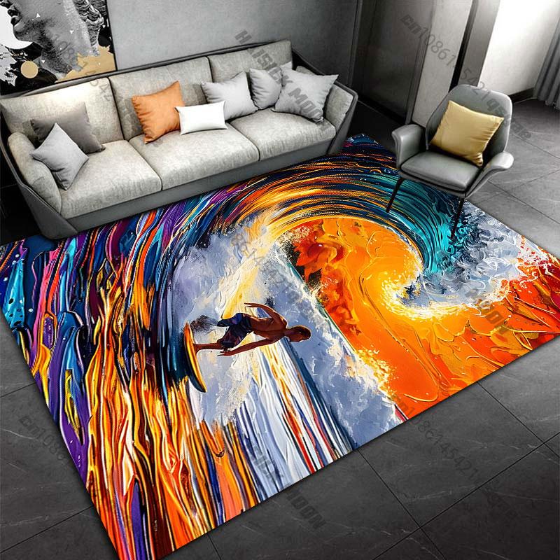 Surfer riding ocean wavecarpet Yoga living room room decor children s crawling mat doormat area rug games floor mat 40x60cm
Surfer riding ocean wavecarpet Yoga living room room decor children s crawling mat doormat area rug games floor mat 40x60cm