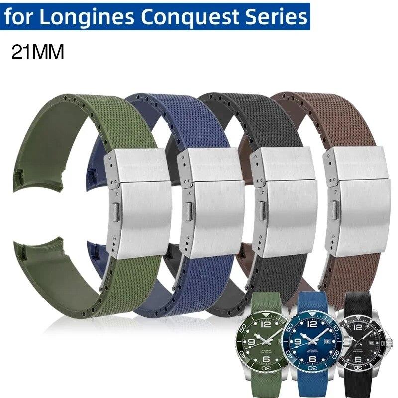 Резиновый ремешок для часов Longines Master Conquest HydroConquest L3.742 642 781 782, 21 мм, силиконовый водонепроницаемый спортивный ремешок для дайвинга
Резиновый ремешок для часов Longines Master Conquest HydroConquest L3.742 642 781 782, 21 мм, силиконовый водонепроницаемый спортивный ремешок для дайвинга