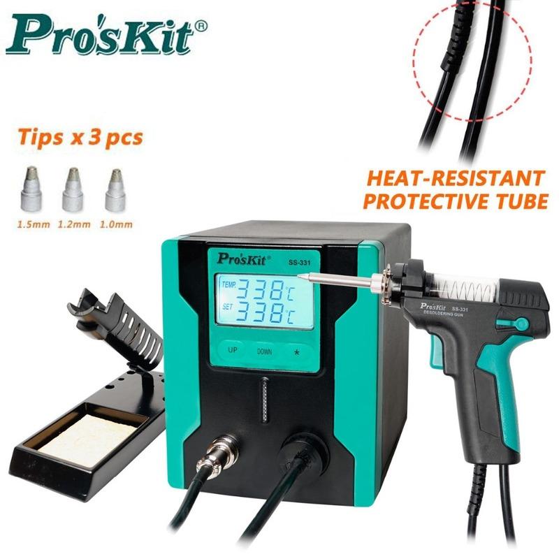 Pro sKit SS-331H ESD LCD Digital Electric Desoldering Pump BGA Desoldering Suction Vacuum Solder Sucker Gun Auto Sleep 110v/220v
Pro sKit SS-331H ESD LCD Digital Electric Desoldering Pump BGA Desoldering Suction Vacuum Solder Sucker Gun Auto Sleep 110v/220v