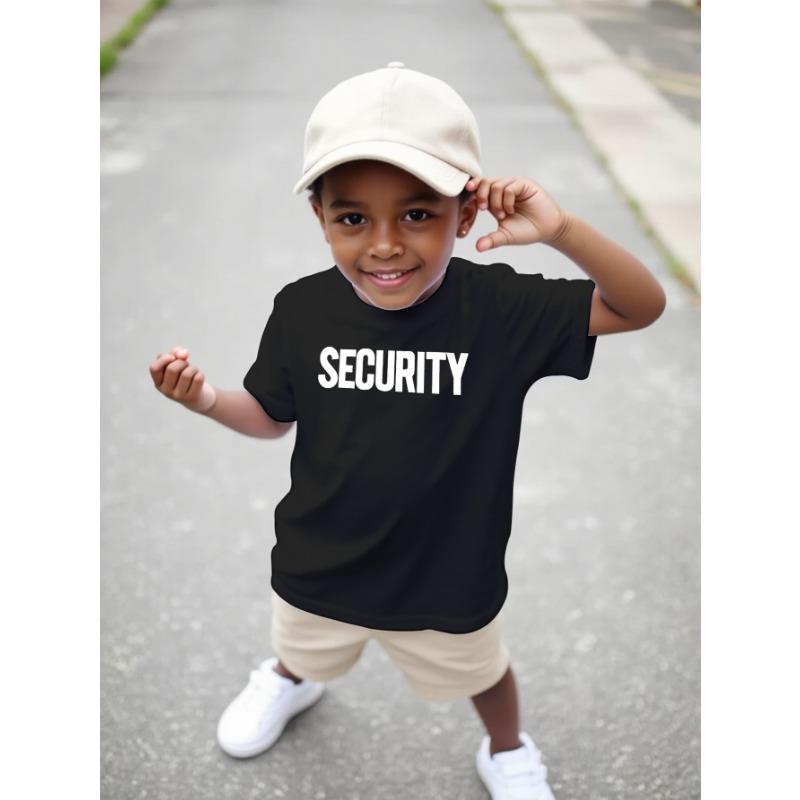 European size boys round-neck short-sleeved T-shirt with unique English patterns Security 98cm чёрный
European size boys round-neck short-sleeved T-shirt with unique English patterns Security 98cm чёрный