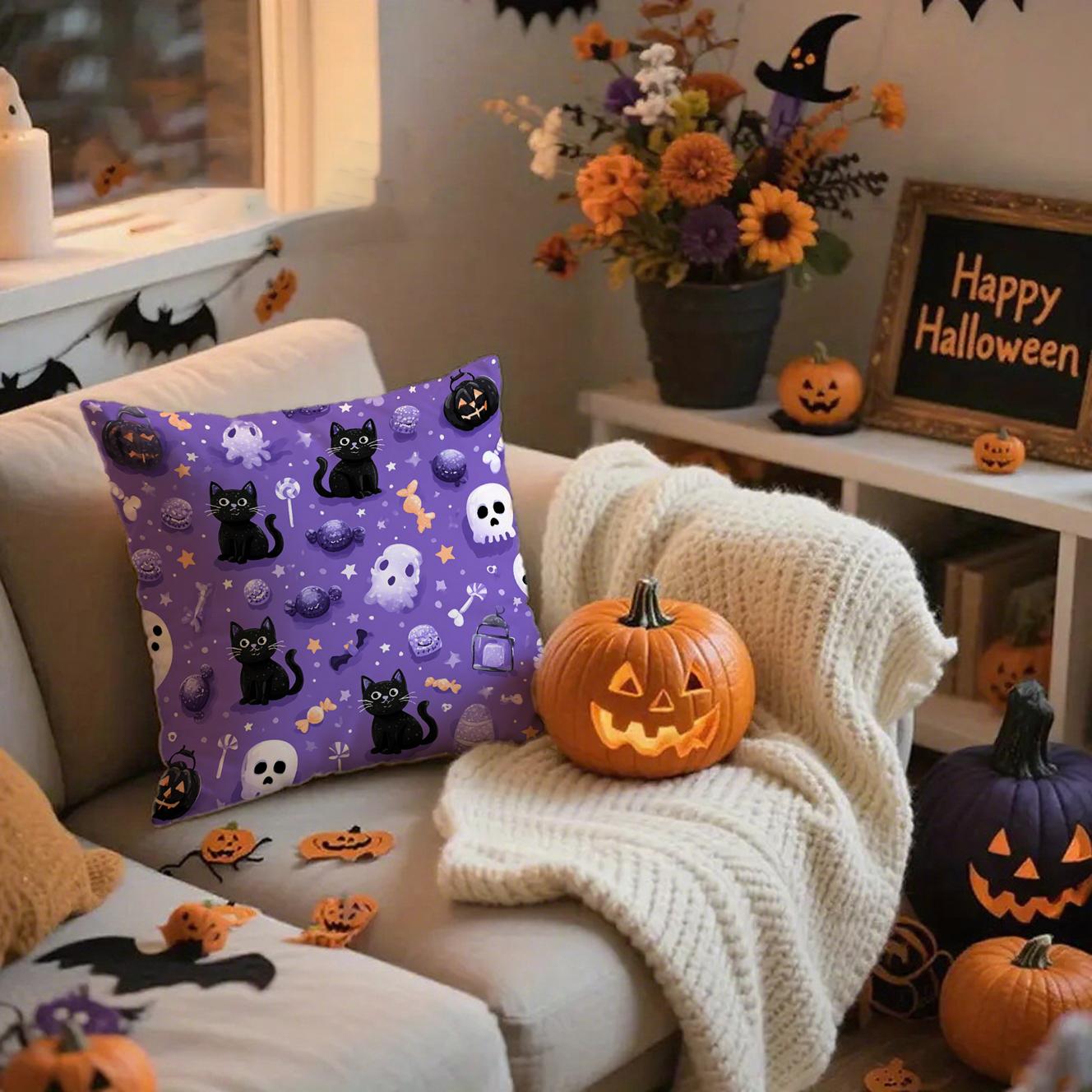 Halloween-themed Pumpkin Skull PillowcaseSuitable for sofa car bedroom decorative cushion cover pillow cover 16x16Inch
Halloween-themed Pumpkin Skull PillowcaseSuitable for sofa car bedroom decorative cushion cover pillow cover 16x16Inch