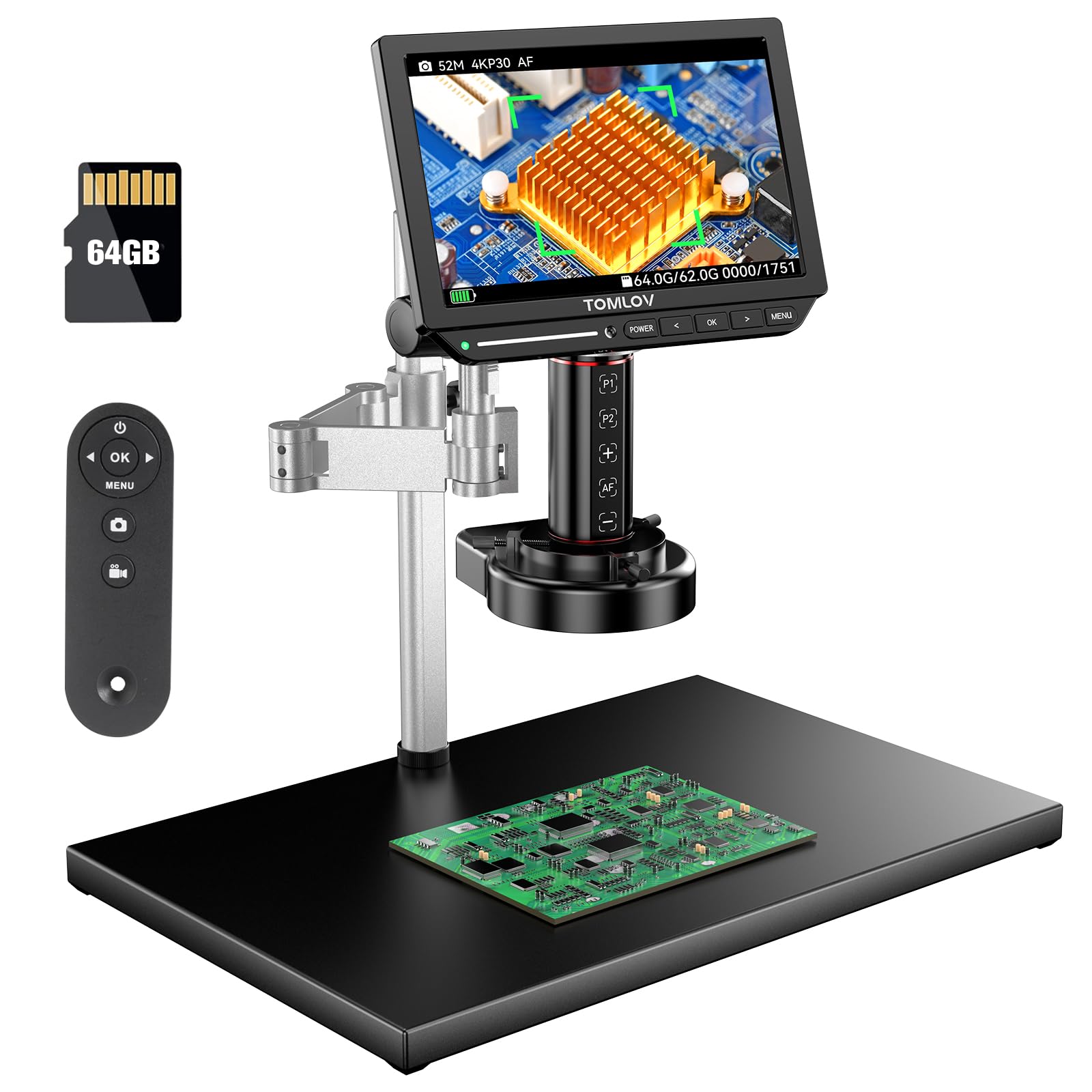 TOMLOV 4K Auto Focus Microscope Max HDMI Цифровий мікроскоп з обертовою телескопічною рукою Мікрозварювальний мікроскоп Електронний ремонтний мікроскоп Max TM4K-AF
TOMLOV 4K Auto Focus Microscope Max HDMI Цифровий мікроскоп з обертовою телескопічною рукою Мікрозварювальний мікроскоп Електронний ремонтний мікроскоп Max TM4K-AF
