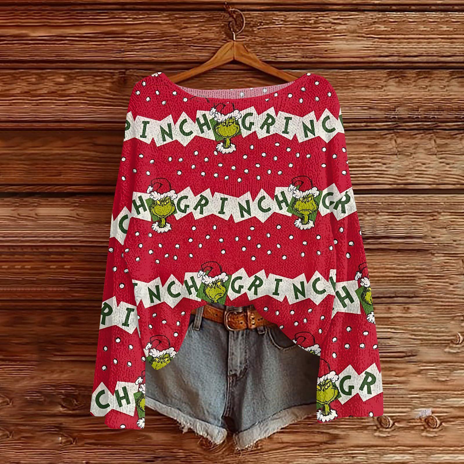 Рождественские толстовки для женщин Вязаный свитер Милая рубашка Осенний свитер с круглым вырезом Топы L винный
Рождественские толстовки для женщин Вязаный свитер Милая рубашка Осенний свитер с круглым вырезом Топы L винный